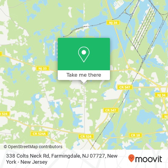338 Colts Neck Rd, Farmingdale, NJ 07727 map