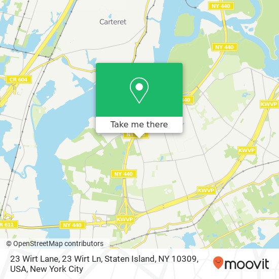 Mapa de 23 Wirt Lane, 23 Wirt Ln, Staten Island, NY 10309, USA