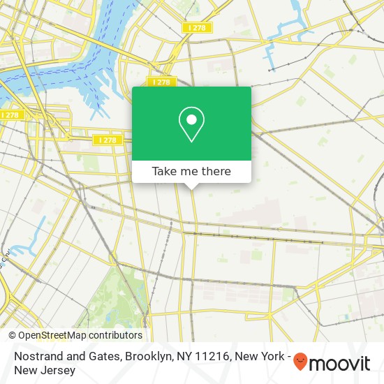 Nostrand and Gates, Brooklyn, NY 11216 map