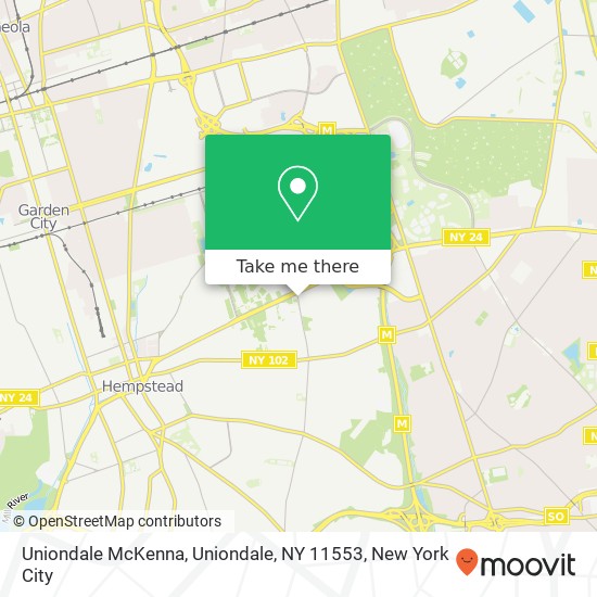 Mapa de Uniondale McKenna, Uniondale, NY 11553