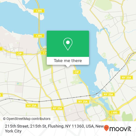 Mapa de 215th Street, 215th St, Flushing, NY 11360, USA