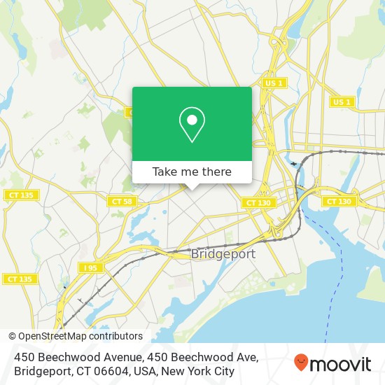 450 Beechwood Avenue, 450 Beechwood Ave, Bridgeport, CT 06604, USA map