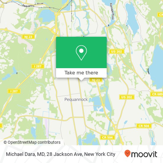 Mapa de Michael Dara, MD, 28 Jackson Ave