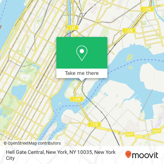 Mapa de Hell Gate Central, New York, NY 10035