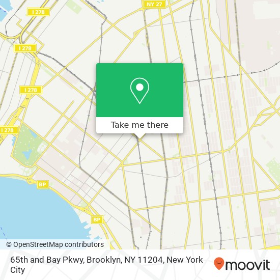 Mapa de 65th and Bay Pkwy, Brooklyn, NY 11204