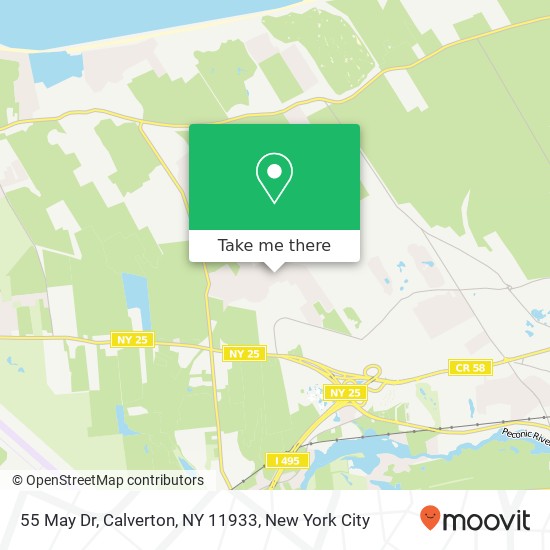 Mapa de 55 May Dr, Calverton, NY 11933