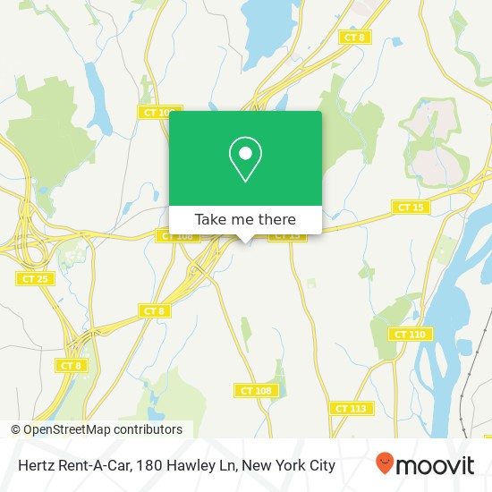 Mapa de Hertz Rent-A-Car, 180 Hawley Ln