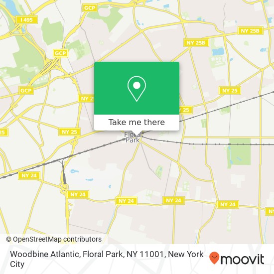 Mapa de Woodbine Atlantic, Floral Park, NY 11001