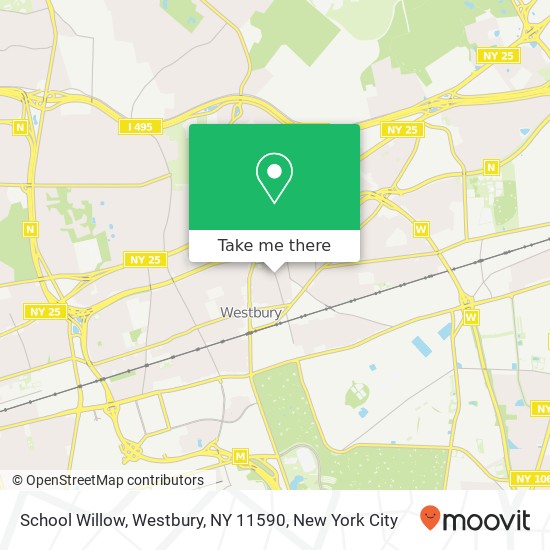 Mapa de School Willow, Westbury, NY 11590