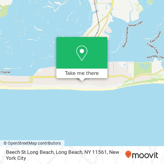 Mapa de Beech St Long Beach, Long Beach, NY 11561