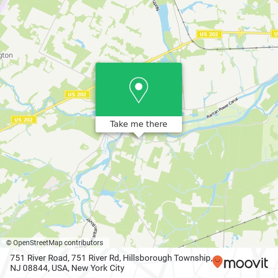 Mapa de 751 River Road, 751 River Rd, Hillsborough Township, NJ 08844, USA