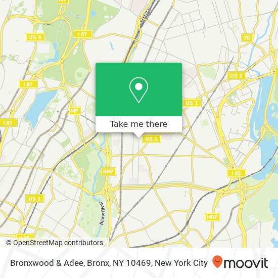 Bronxwood & Adee, Bronx, NY 10469 map