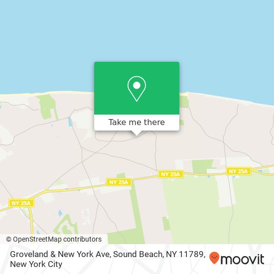 Mapa de Groveland & New York Ave, Sound Beach, NY 11789