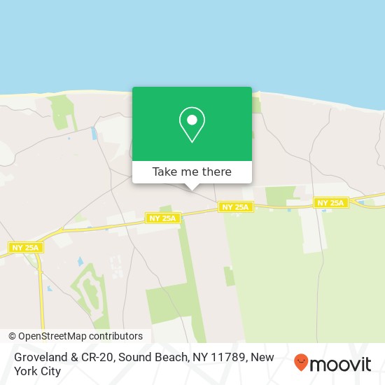 Mapa de Groveland & CR-20, Sound Beach, NY 11789