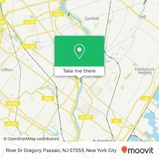 Mapa de River Dr Gregory, Passaic, NJ 07055