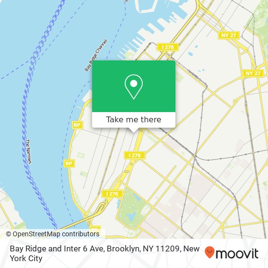 Bay Ridge and Inter 6 Ave, Brooklyn, NY 11209 map