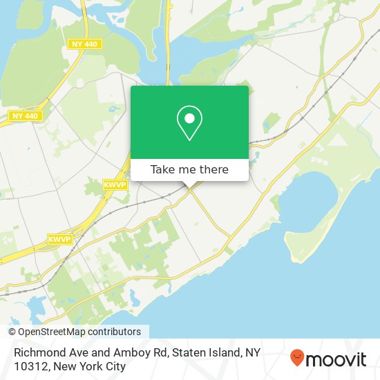 Mapa de Richmond Ave and Amboy Rd, Staten Island, NY 10312