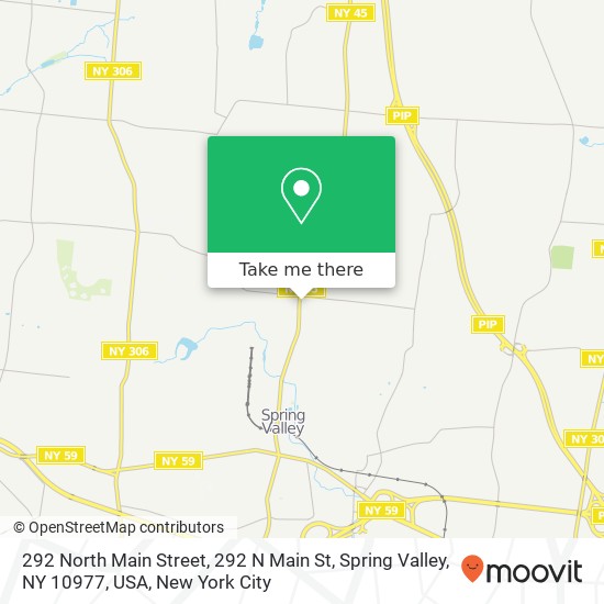 292 North Main Street, 292 N Main St, Spring Valley, NY 10977, USA map