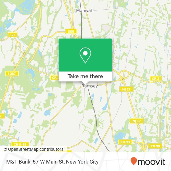 Mapa de M&T Bank, 57 W Main St