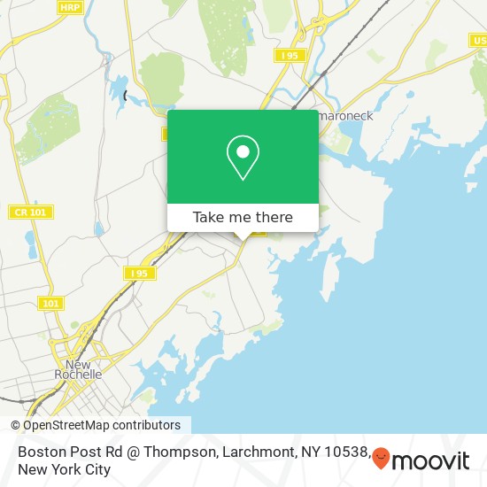Mapa de Boston Post Rd @ Thompson, Larchmont, NY 10538