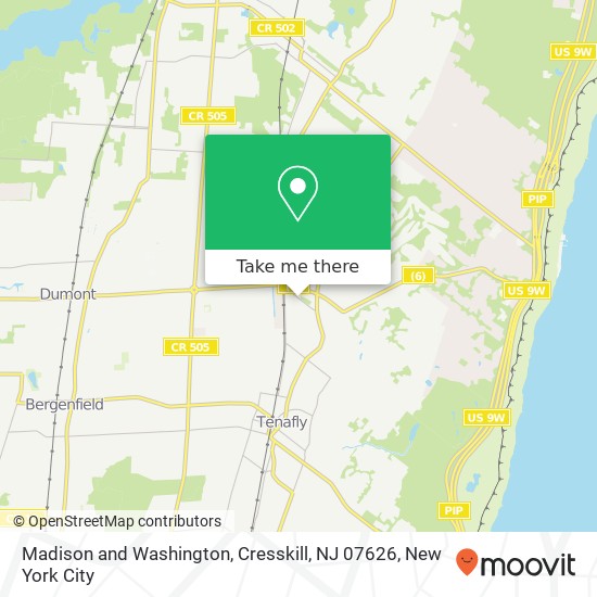 Madison and Washington, Cresskill, NJ 07626 map
