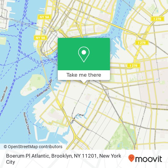 Mapa de Boerum Pl Atlantic, Brooklyn, NY 11201