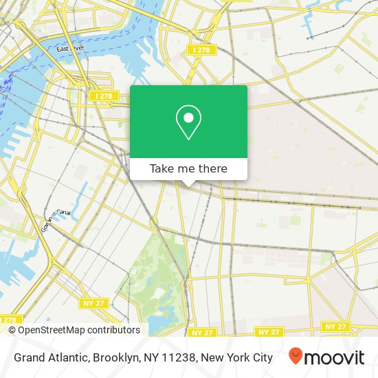 Mapa de Grand Atlantic, Brooklyn, NY 11238