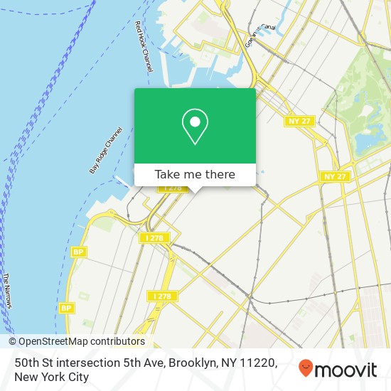 Mapa de 50th St intersection 5th Ave, Brooklyn, NY 11220