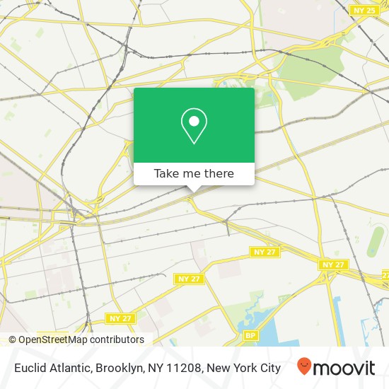 Mapa de Euclid Atlantic, Brooklyn, NY 11208