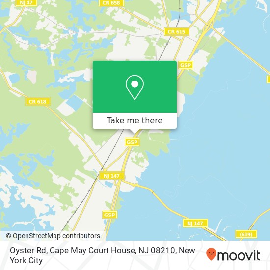 Mapa de Oyster Rd, Cape May Court House, NJ 08210