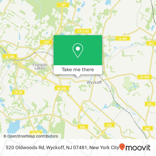 520 Oldwoods Rd, Wyckoff, NJ 07481 map