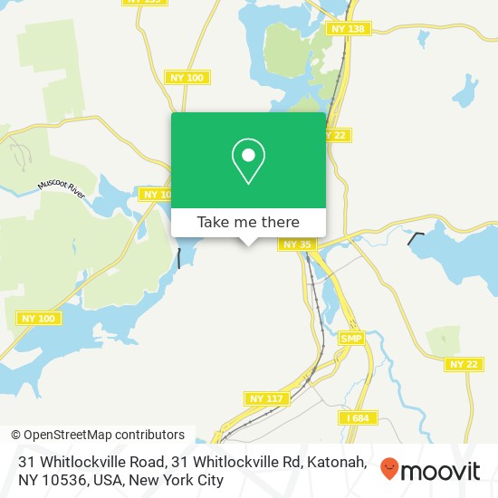 Mapa de 31 Whitlockville Road, 31 Whitlockville Rd, Katonah, NY 10536, USA