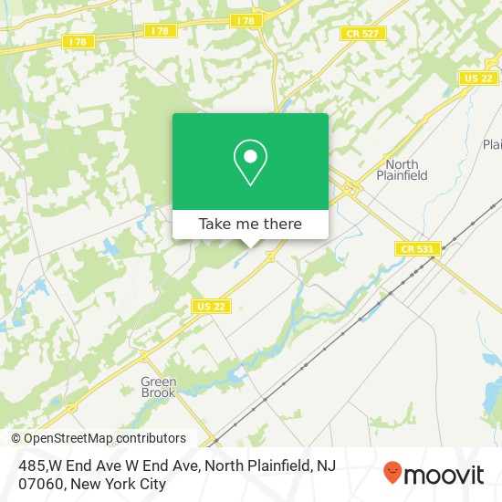 485,W End Ave W End Ave, North Plainfield, NJ 07060 map