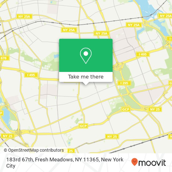 Mapa de 183rd 67th, Fresh Meadows, NY 11365