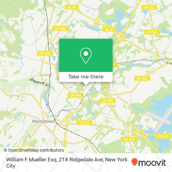 Mapa de William F Mueller Esq, 218 Ridgedale Ave