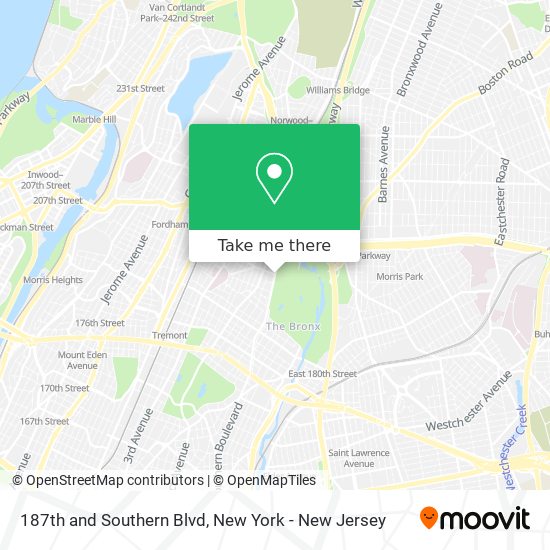 Mapa de 187th and Southern Blvd