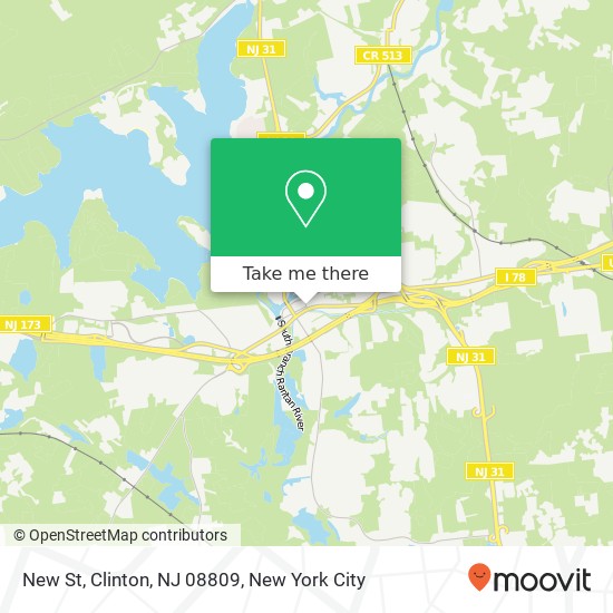 New St, Clinton, NJ 08809 map