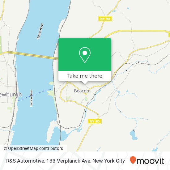 Mapa de R&S Automotive, 133 Verplanck Ave