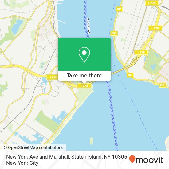 New York Ave and Marshall, Staten Island, NY 10305 map