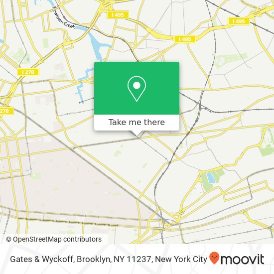 Mapa de Gates & Wyckoff, Brooklyn, NY 11237