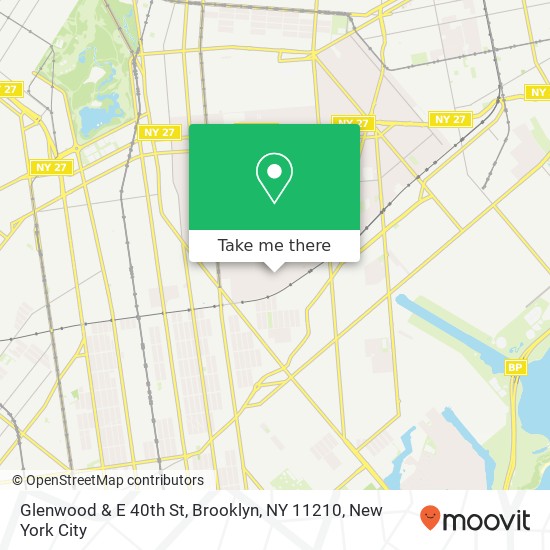 Glenwood & E 40th St, Brooklyn, NY 11210 map