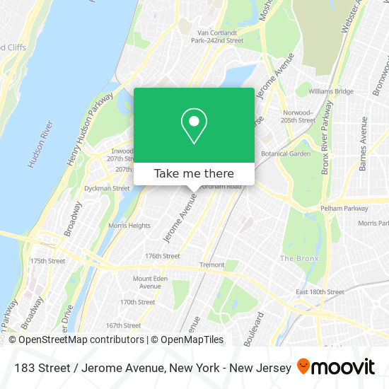 Mapa de 183 Street / Jerome Avenue