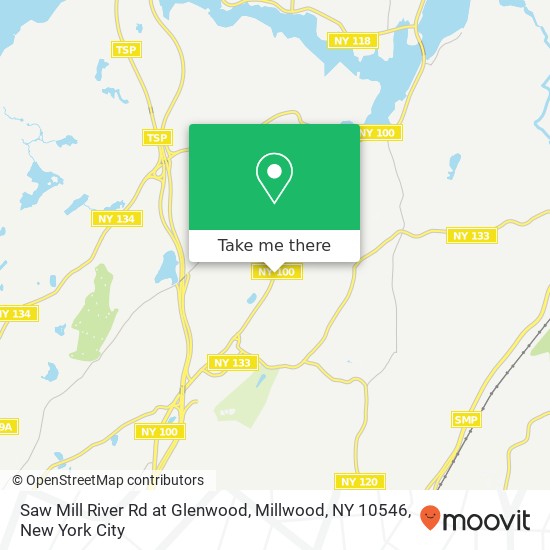 Mapa de Saw Mill River Rd at Glenwood, Millwood, NY 10546