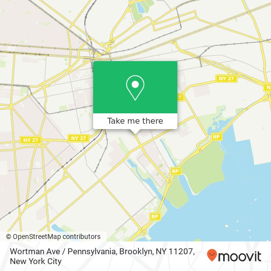 Wortman Ave / Pennsylvania, Brooklyn, NY 11207 map