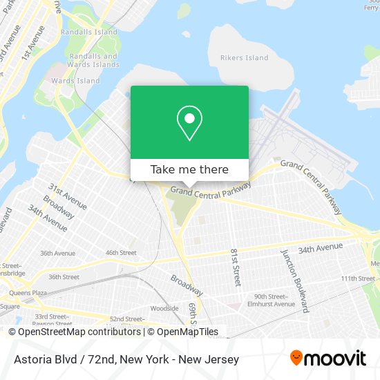 Mapa de Astoria Blvd / 72nd