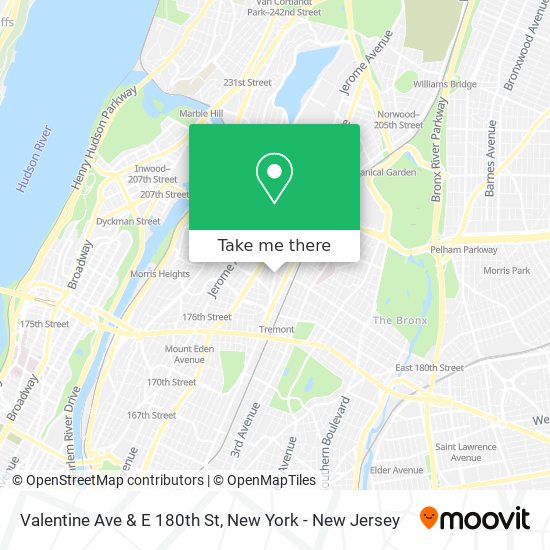 Mapa de Valentine Ave & E 180th St