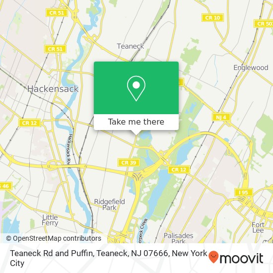 Mapa de Teaneck Rd and Puffin, Teaneck, NJ 07666