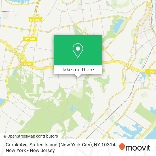 Mapa de Croak Ave, Staten Island (New York City), NY 10314