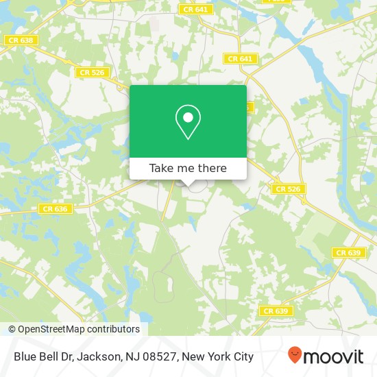 Mapa de Blue Bell Dr, Jackson, NJ 08527