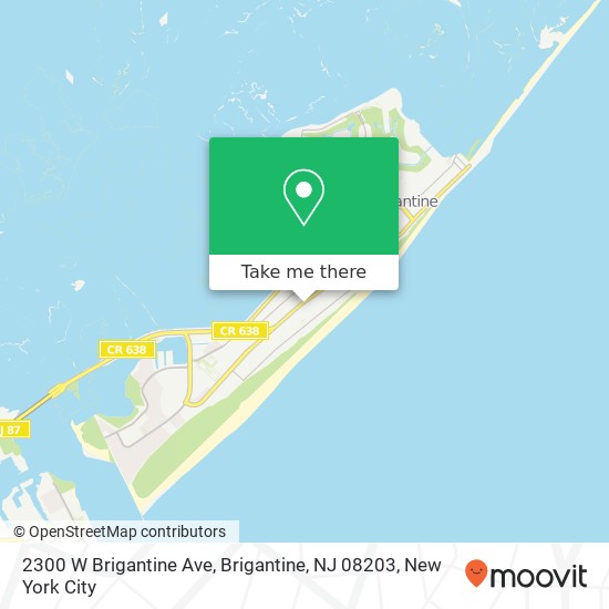 Mapa de 2300 W Brigantine Ave, Brigantine, NJ 08203